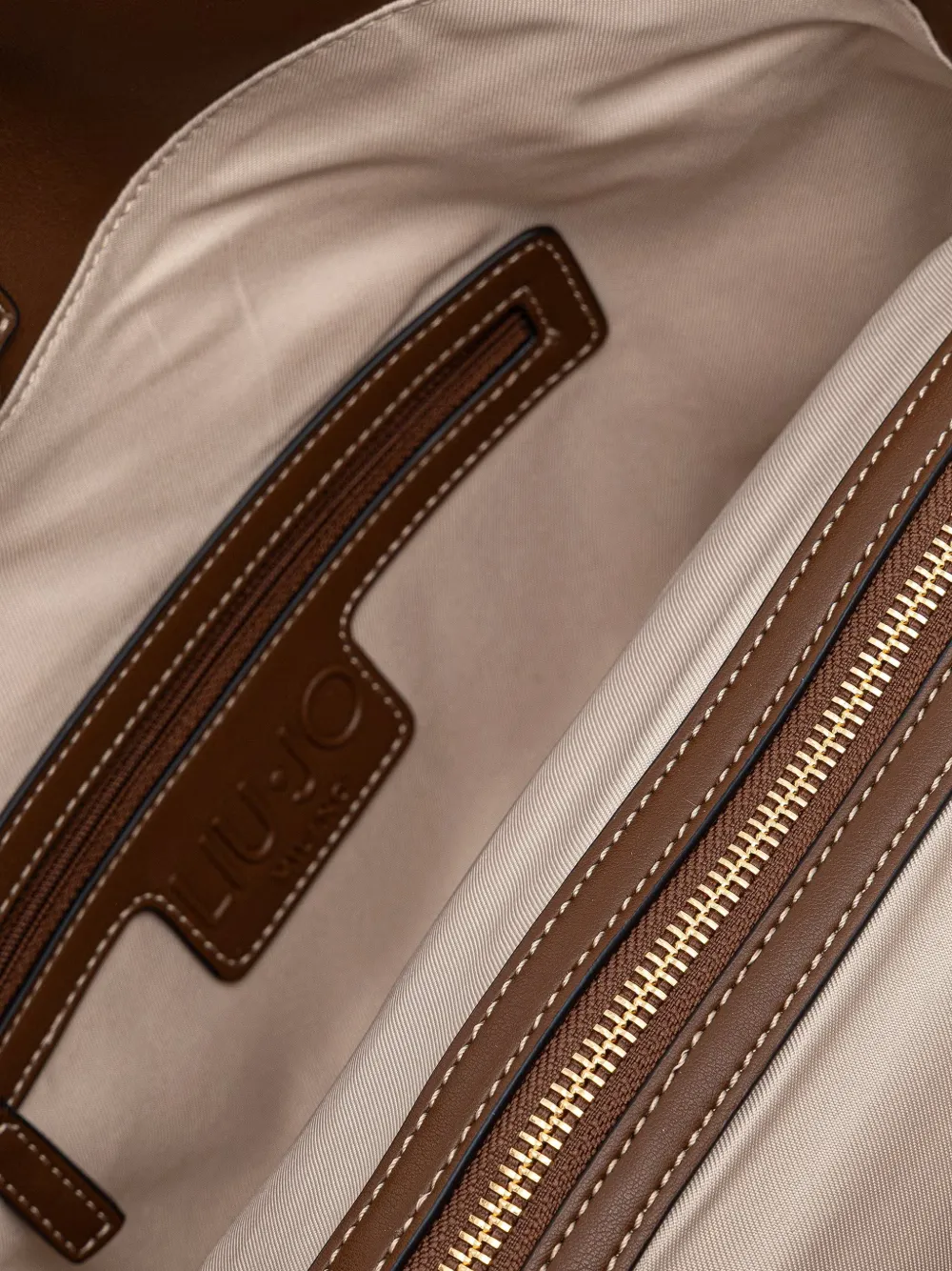 LIU JO Medium tas met jacquard Beige