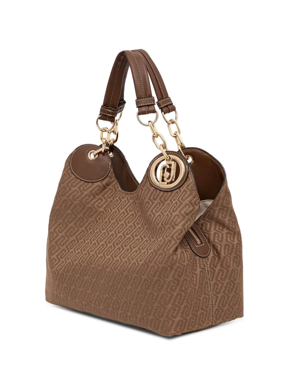 LIU JO Medium tas met jacquard Beige