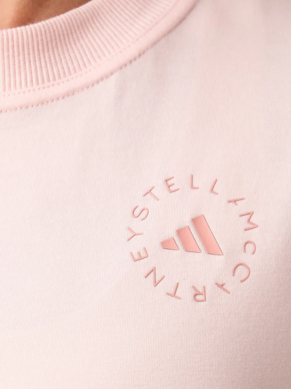 adidas by Stella McCartney T-shirt met logoprint Roze