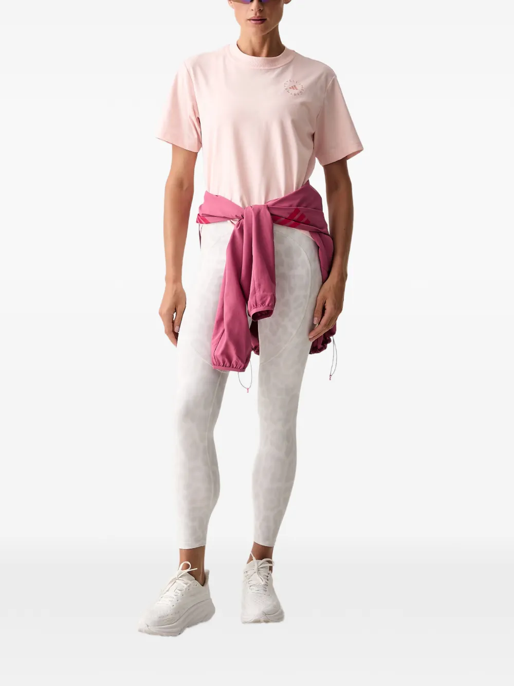 adidas by Stella McCartney T-shirt met logoprint Roze