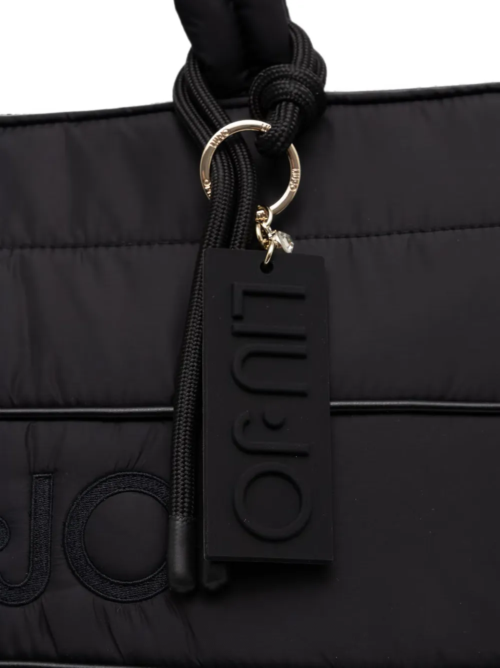LIU JO Grote gewatteerde nylon shopper Zwart