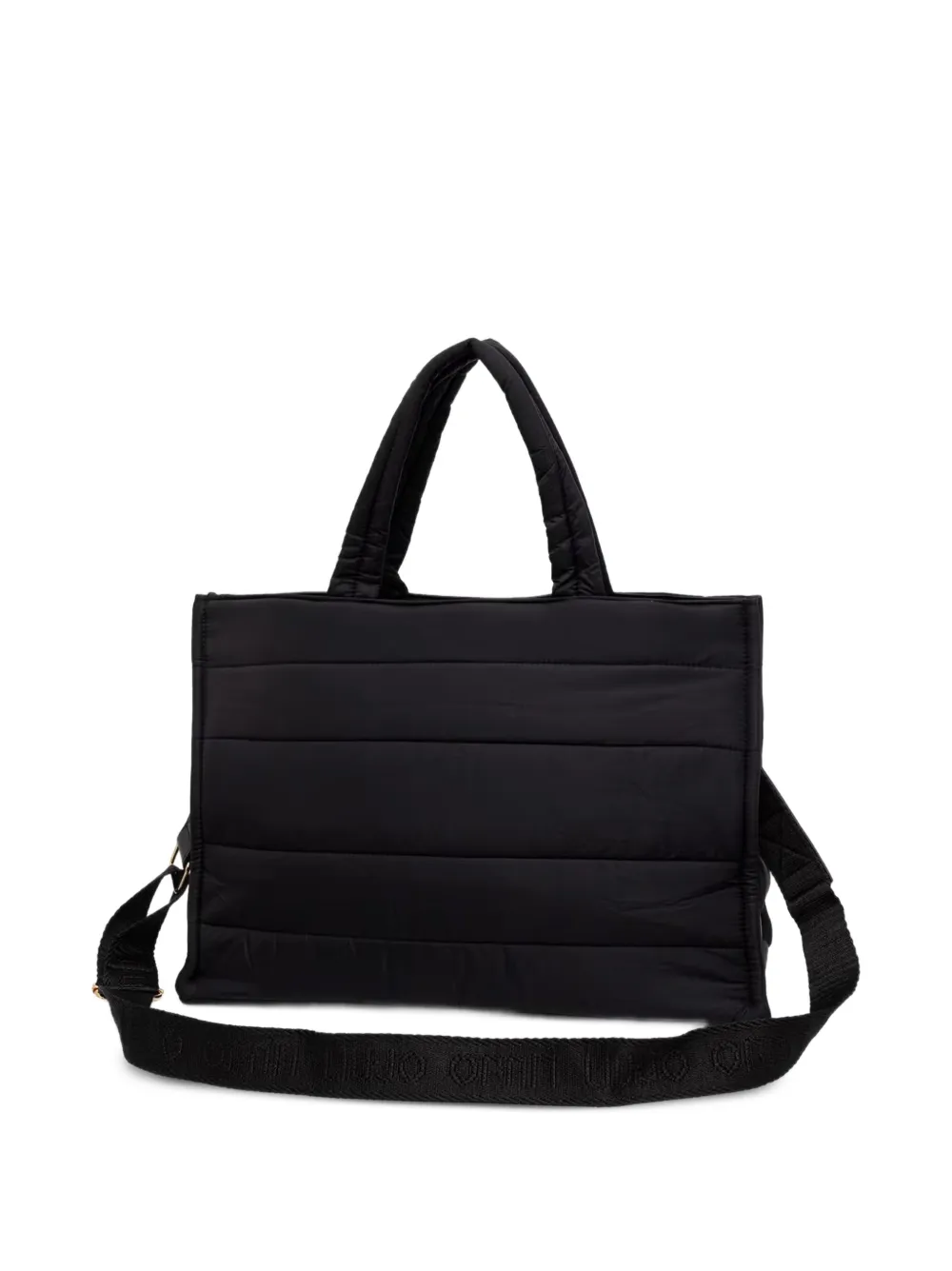 LIU JO Grote gewatteerde nylon shopper Zwart