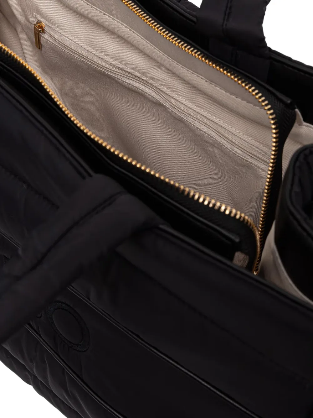 LIU JO Grote gewatteerde nylon shopper Zwart