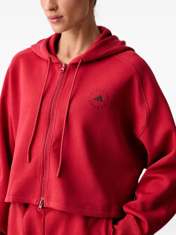 Adidas By Stella McCartney クロップド パーカー | レッド | FARFETCH JP