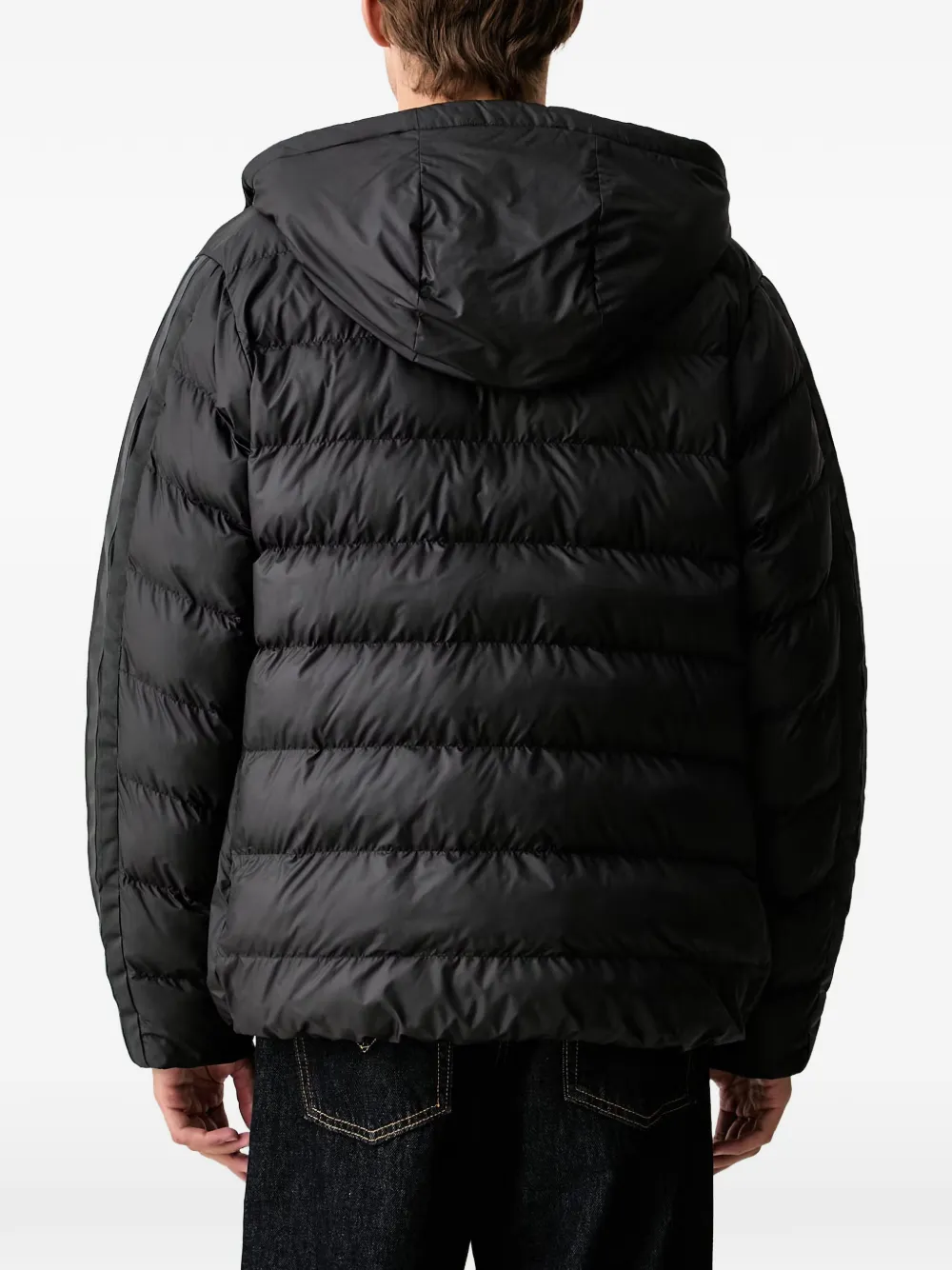 adidas logo-print padded jacket Zwart