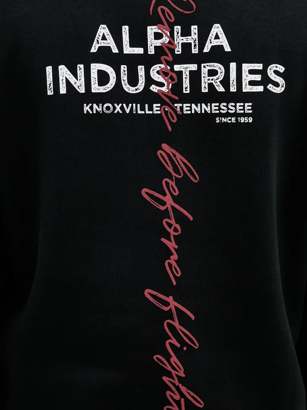 Alpha Industries Hoodie met logoprint en ritszak Zwart