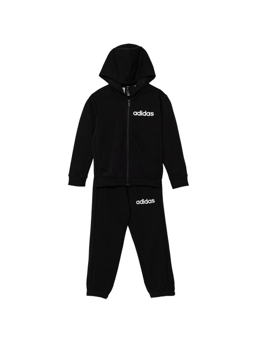 adidas Kids logo-print zip-up tracksuit - Nero