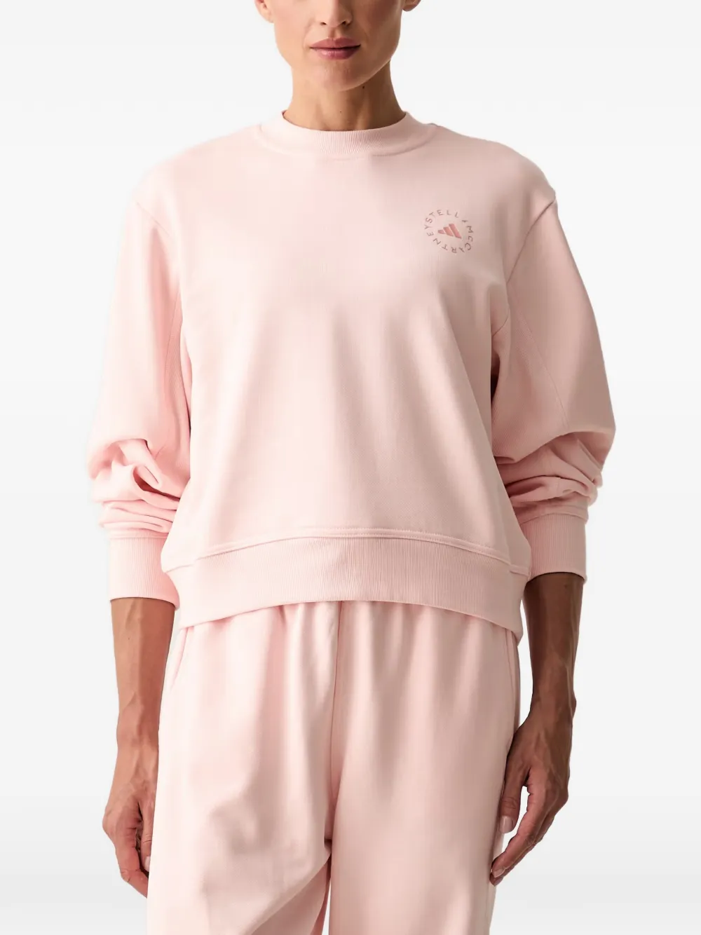 adidas by Stella McCartney logo-print sweater - Rosa