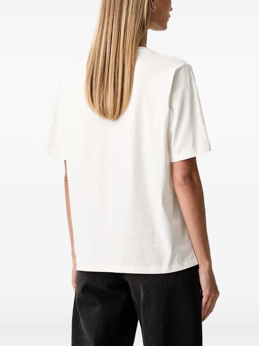 LIU JO T-shirt verfraaid met stras en roosprint Wit
