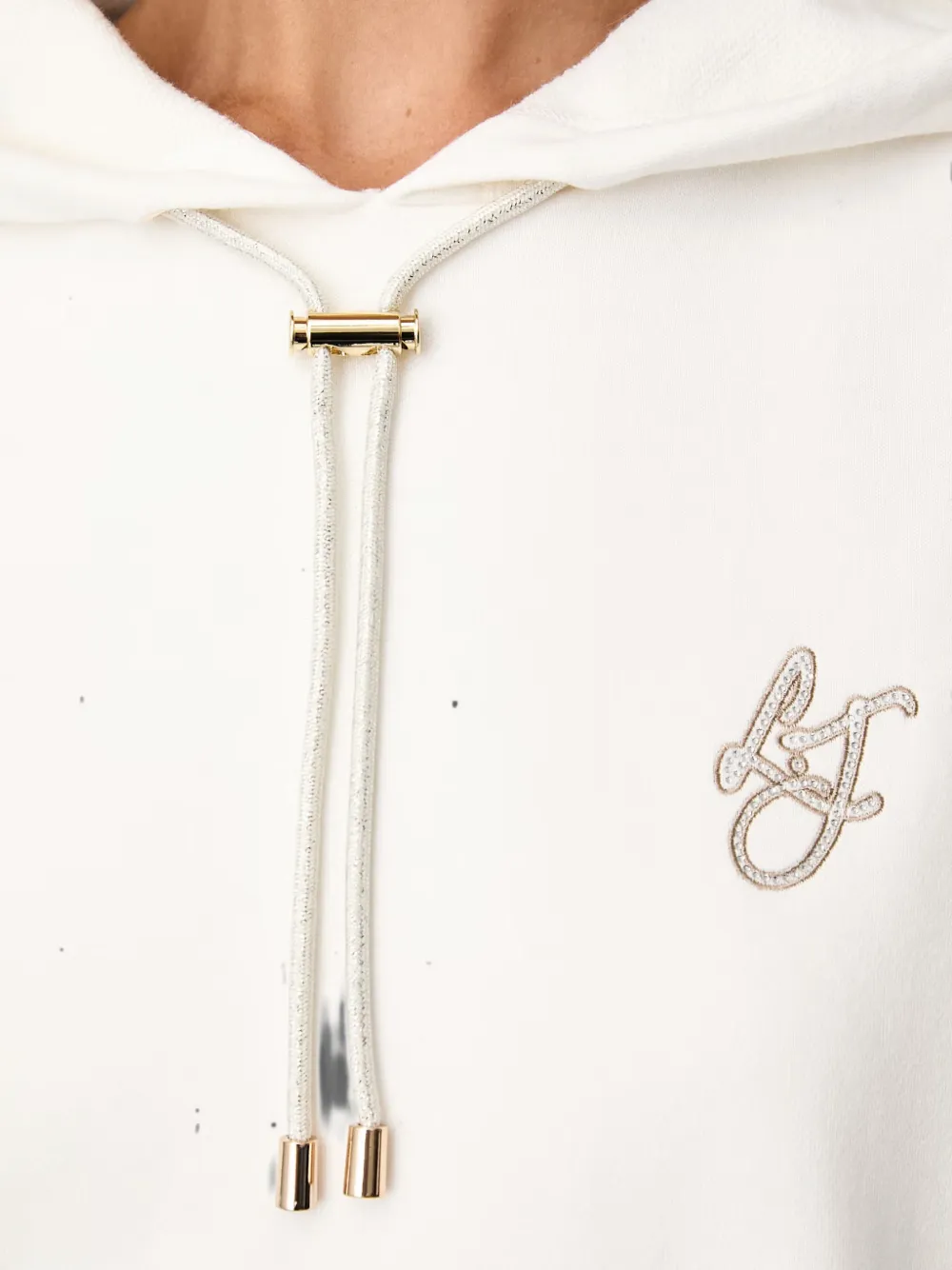 LIU JO Hoodie met geborduurd logo Wit