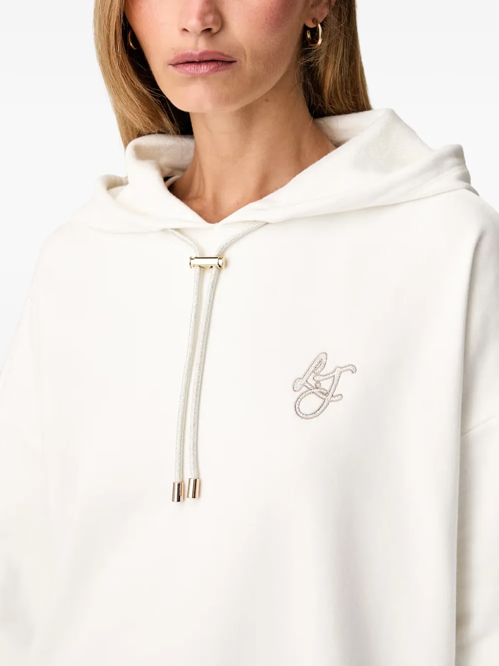 LIU JO Hoodie met geborduurd logo Wit