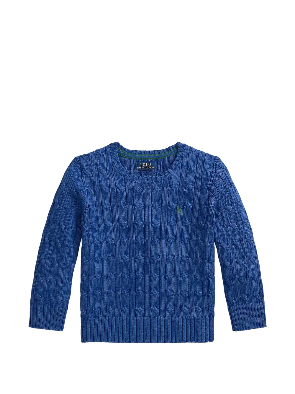 POLO RALPH LAUREN KIDS Pullover mit Zopfmuster - Blau