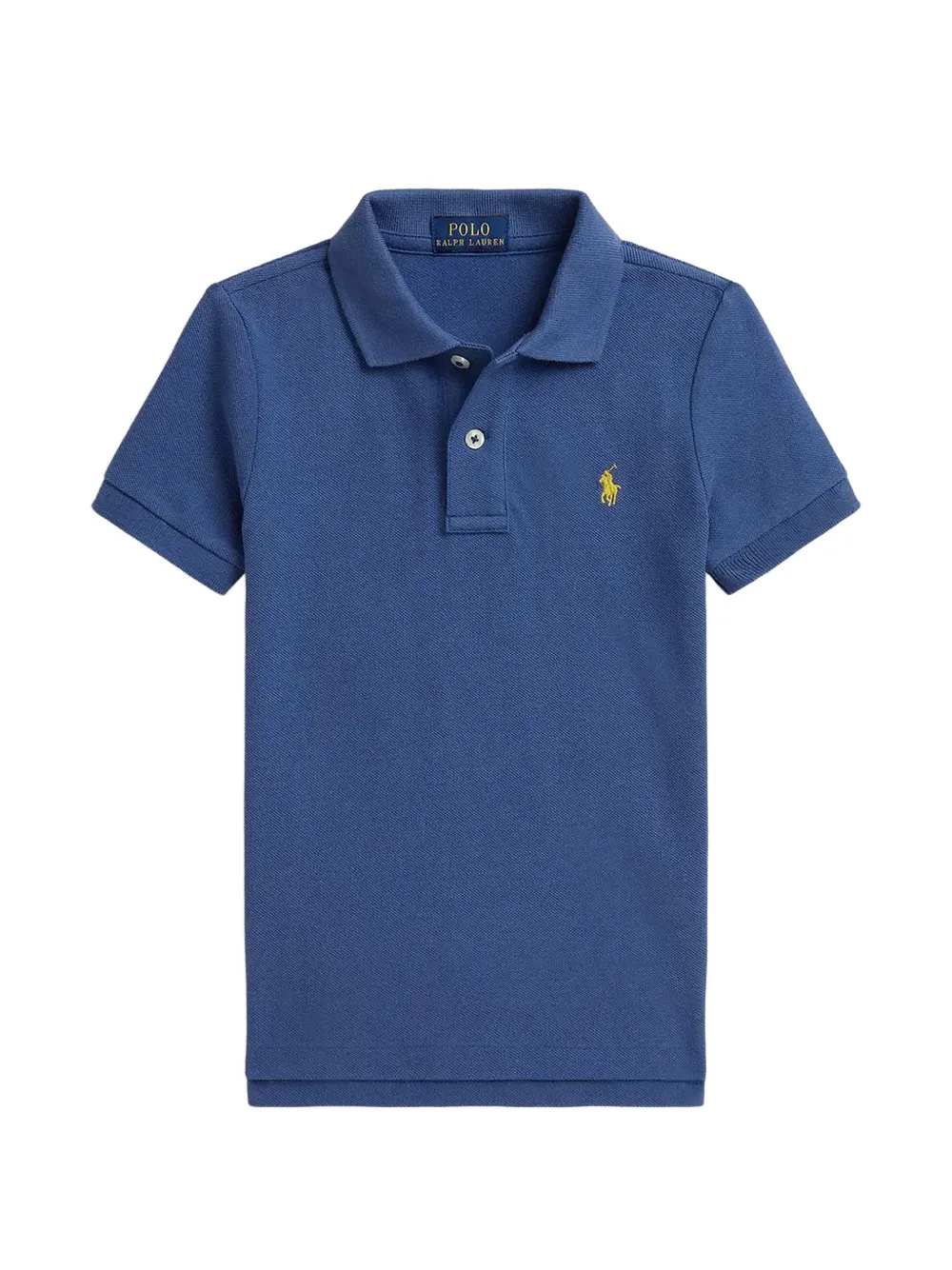 POLO RALPH LAUREN KIDS logo-embroidered piqué polo shirt - Blu