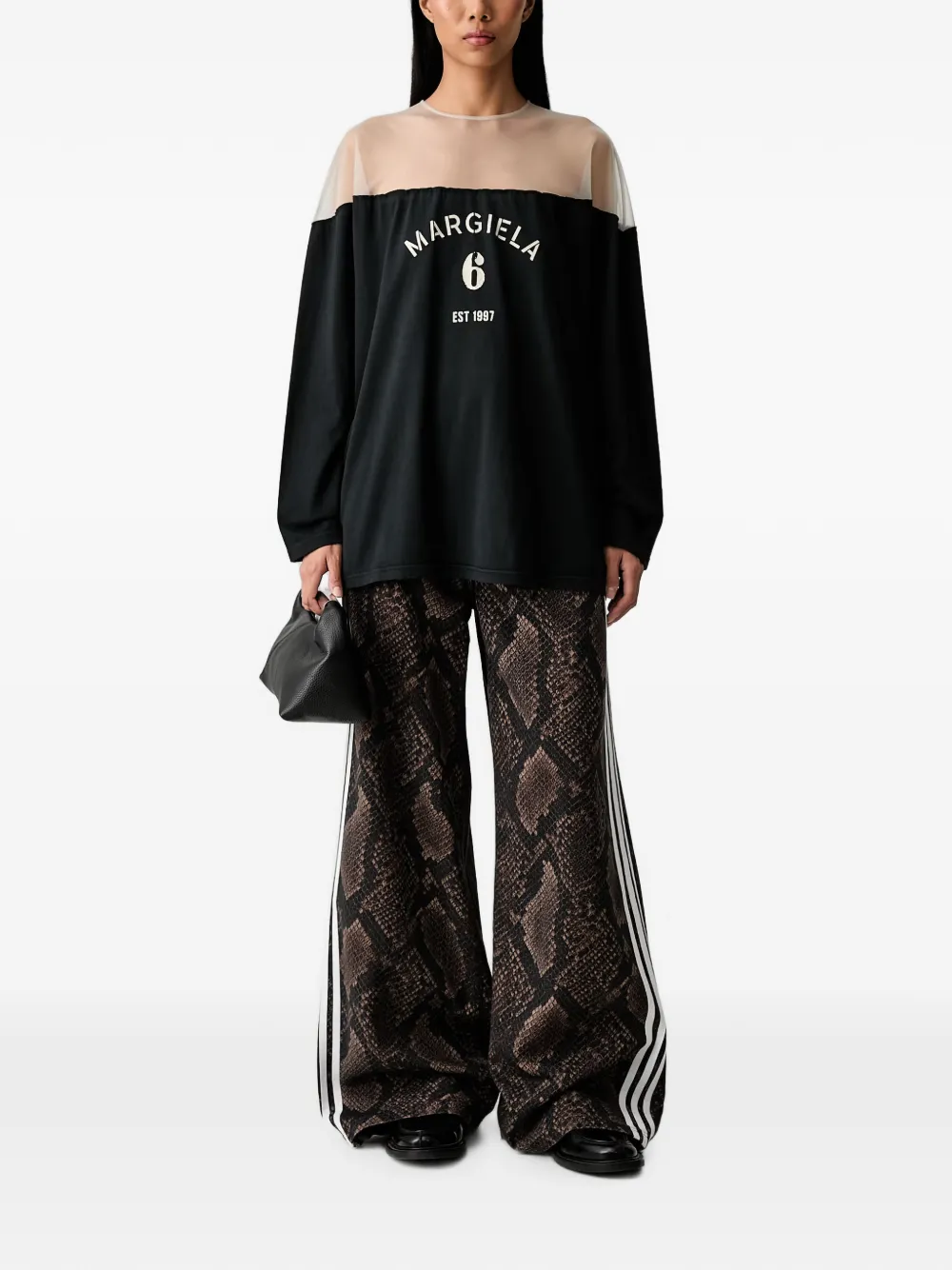 adidas snake-print denim loose pants Bruin