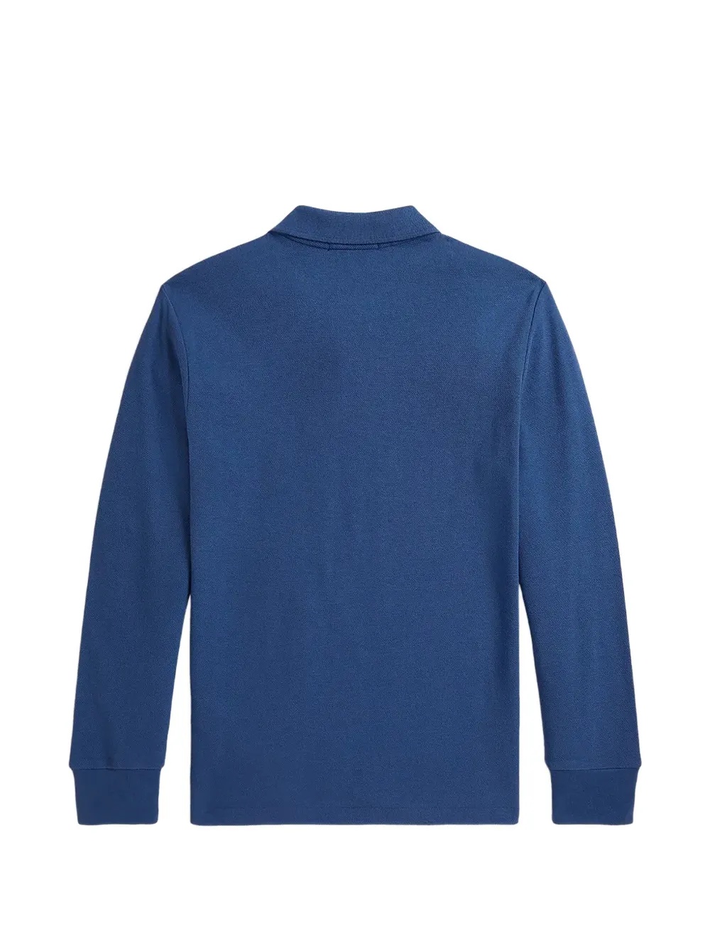 POLO RALPH LAUREN KIDS Mesh katoenen poloshirt met lange mouwen Blauw
