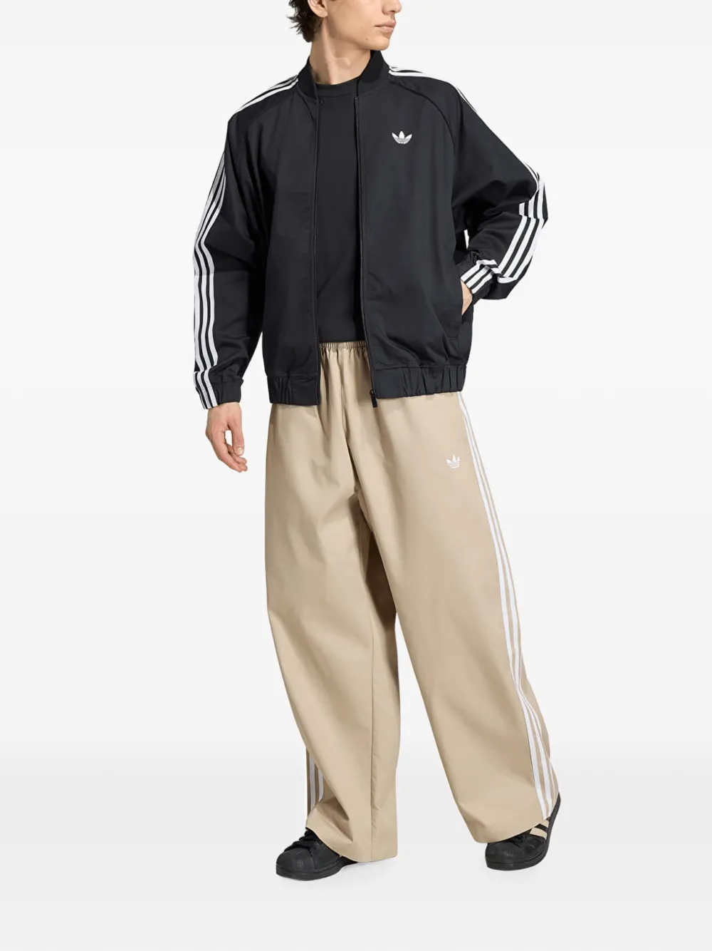 adidas SST Adicolor Classics katoenen-twill trainingtop Zwart