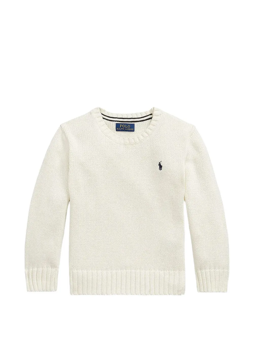 POLO RALPH LAUREN KIDS cotton crewneck jumper - Toni neutri
