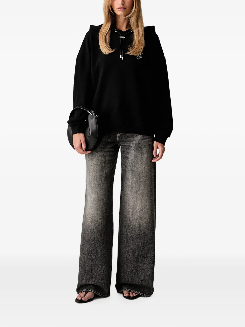 LIU JO Sweater met capuchon Zwart