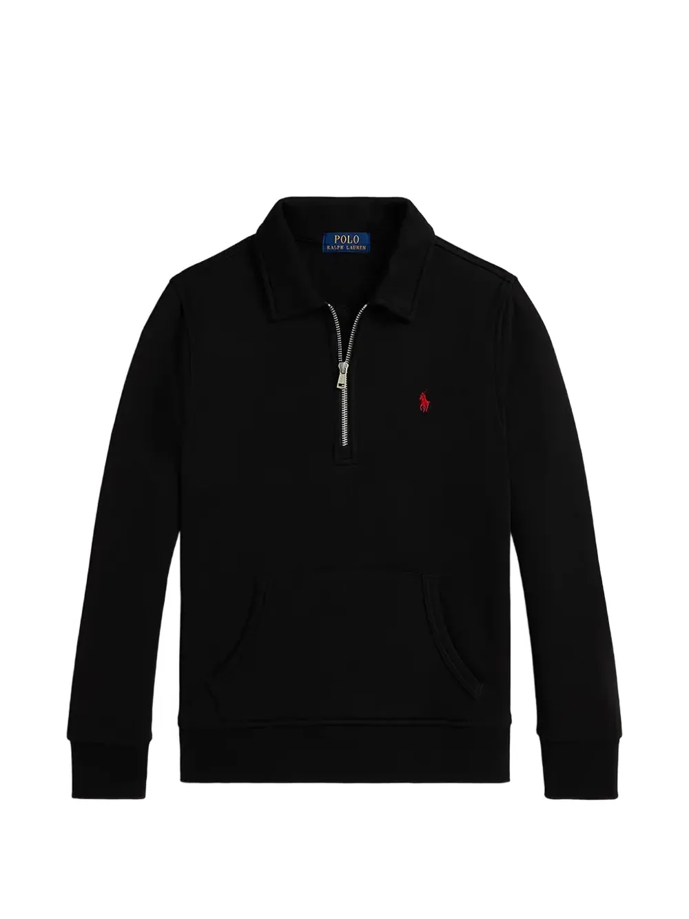POLO RALPH LAUREN KIDS Felpa con colletto - Nero