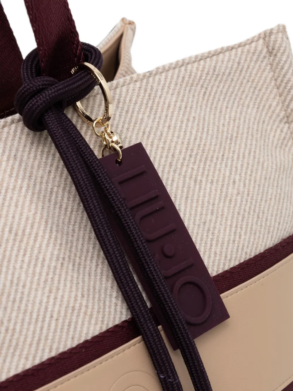 LIU JO Grote shopper in doek Beige