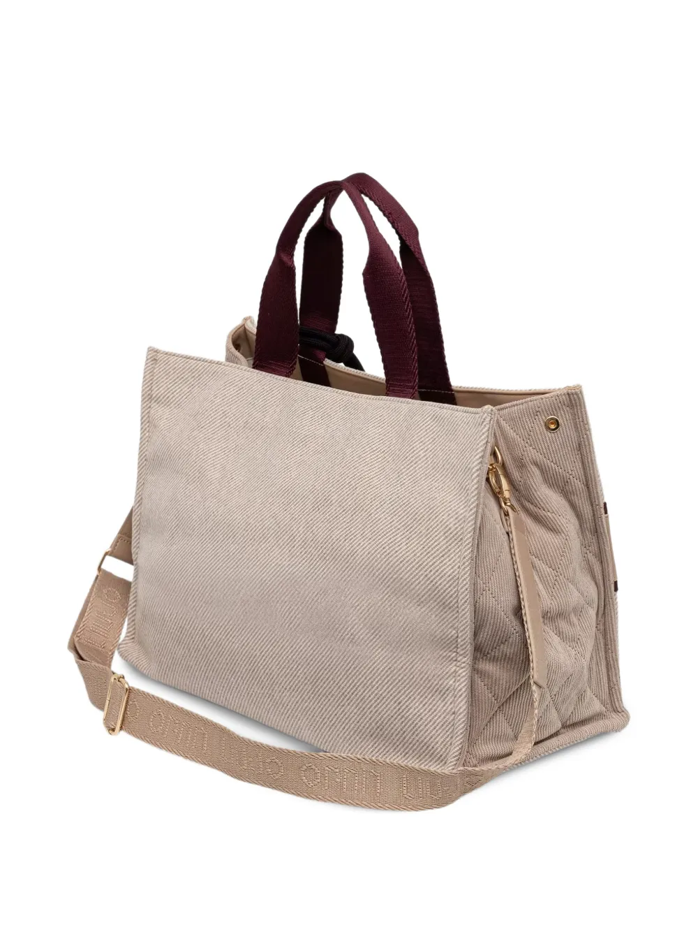 LIU JO Grote shopper in doek Beige