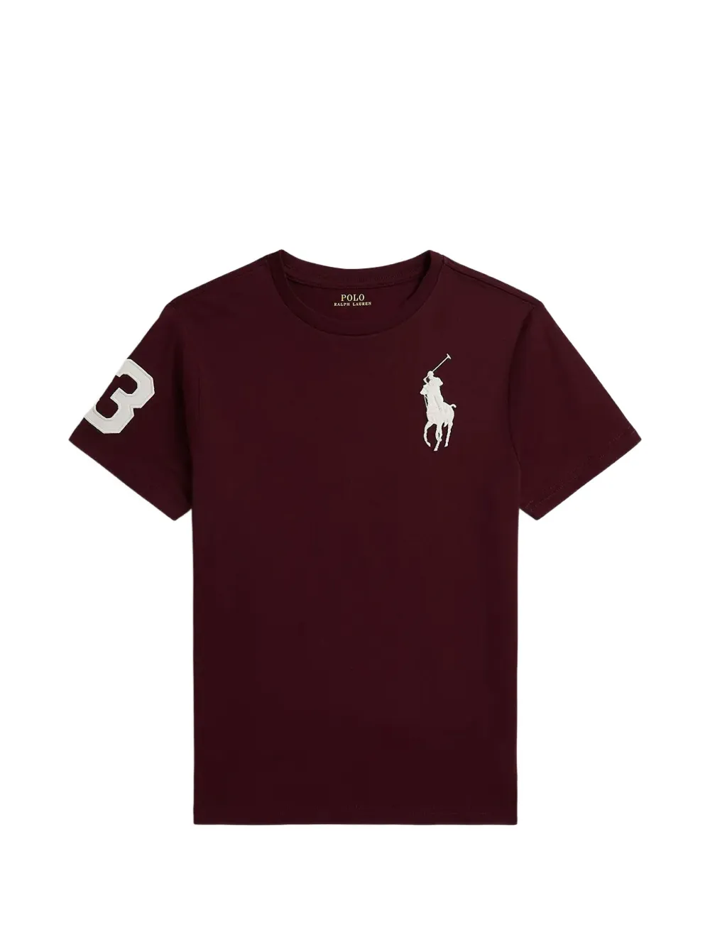 POLO RALPH LAUREN KIDS T-shirt Big Pony in jersey di cotone - Rosso
