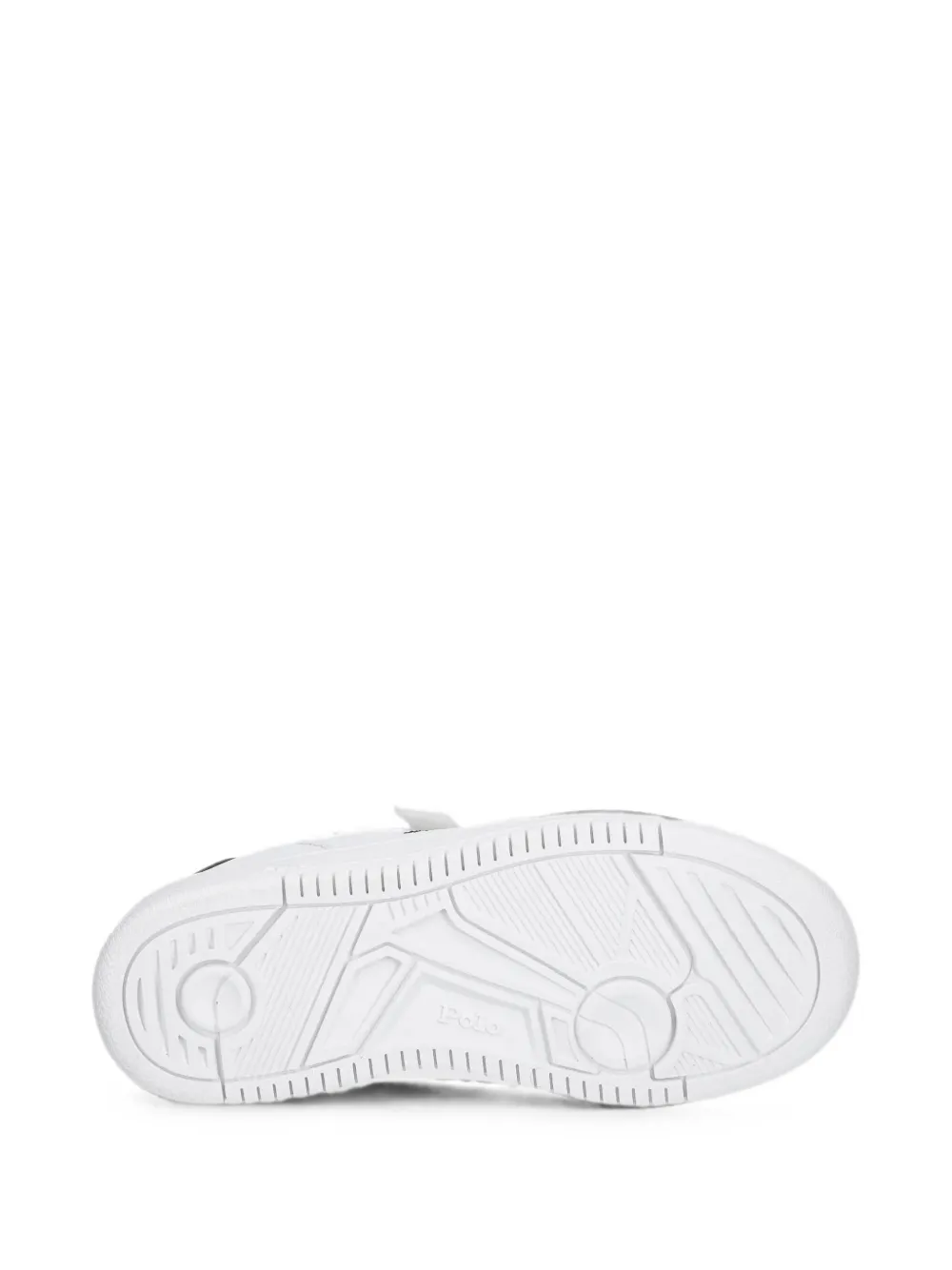 POLO RALPH LAUREN KIDS logo-embroidered touch-strap sneakers Wit