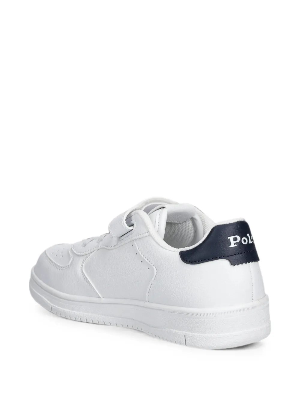 POLO RALPH LAUREN KIDS logo-embroidered touch-strap sneakers Wit