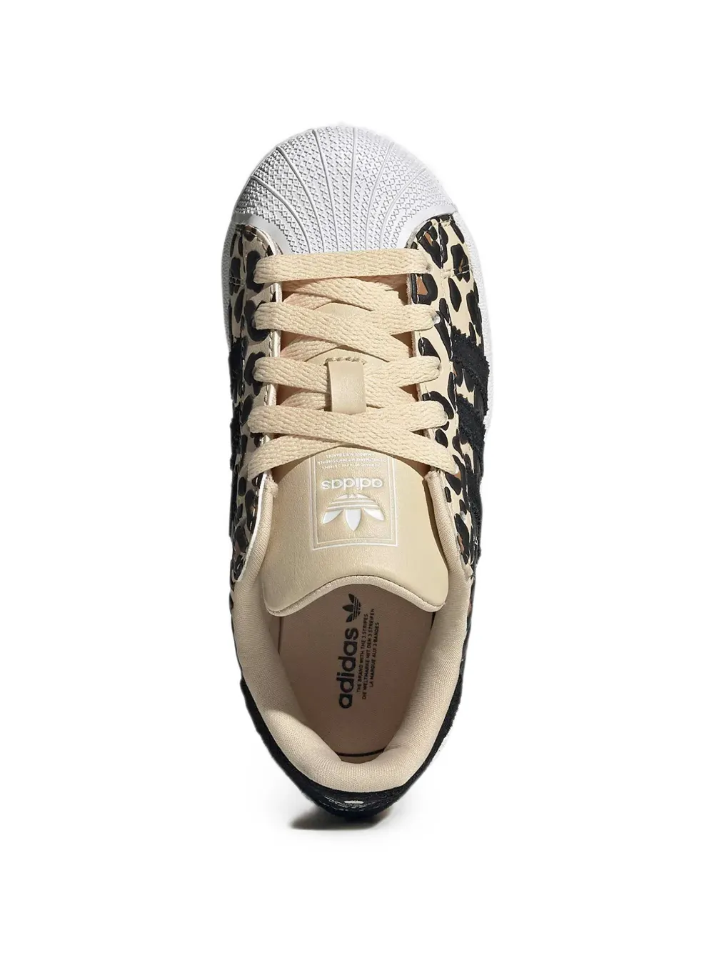 adidas Kids Superstar II leopard-print sneakers Beige