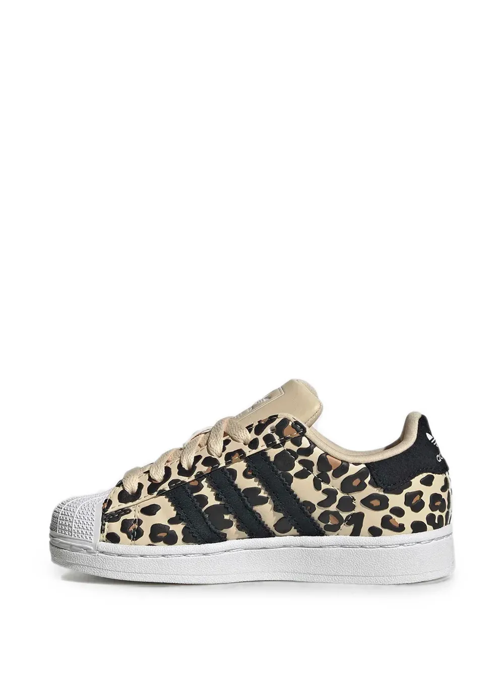 adidas Kids Superstar II leopard-print sneakers Beige