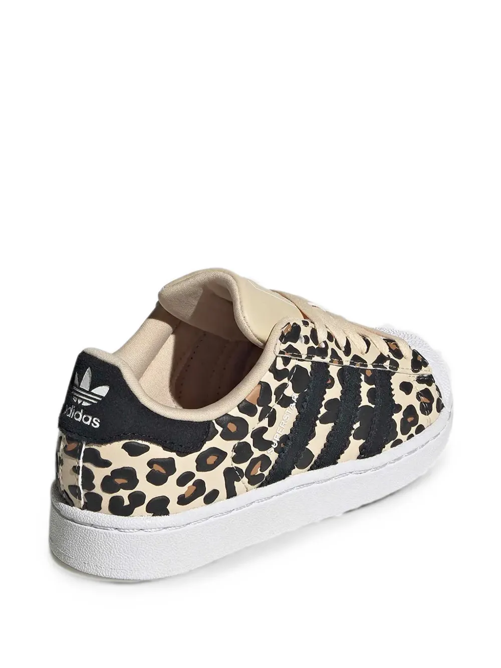 adidas Kids Superstar II leopard-print sneakers Beige