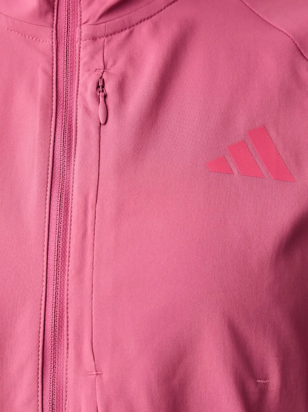 adidas hooded logo-print jacket Roze