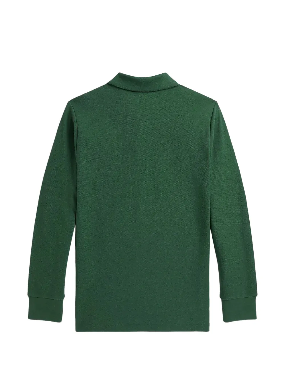 POLO RALPH LAUREN KIDS Mesh katoenen poloshirt met lange mouwen Groen