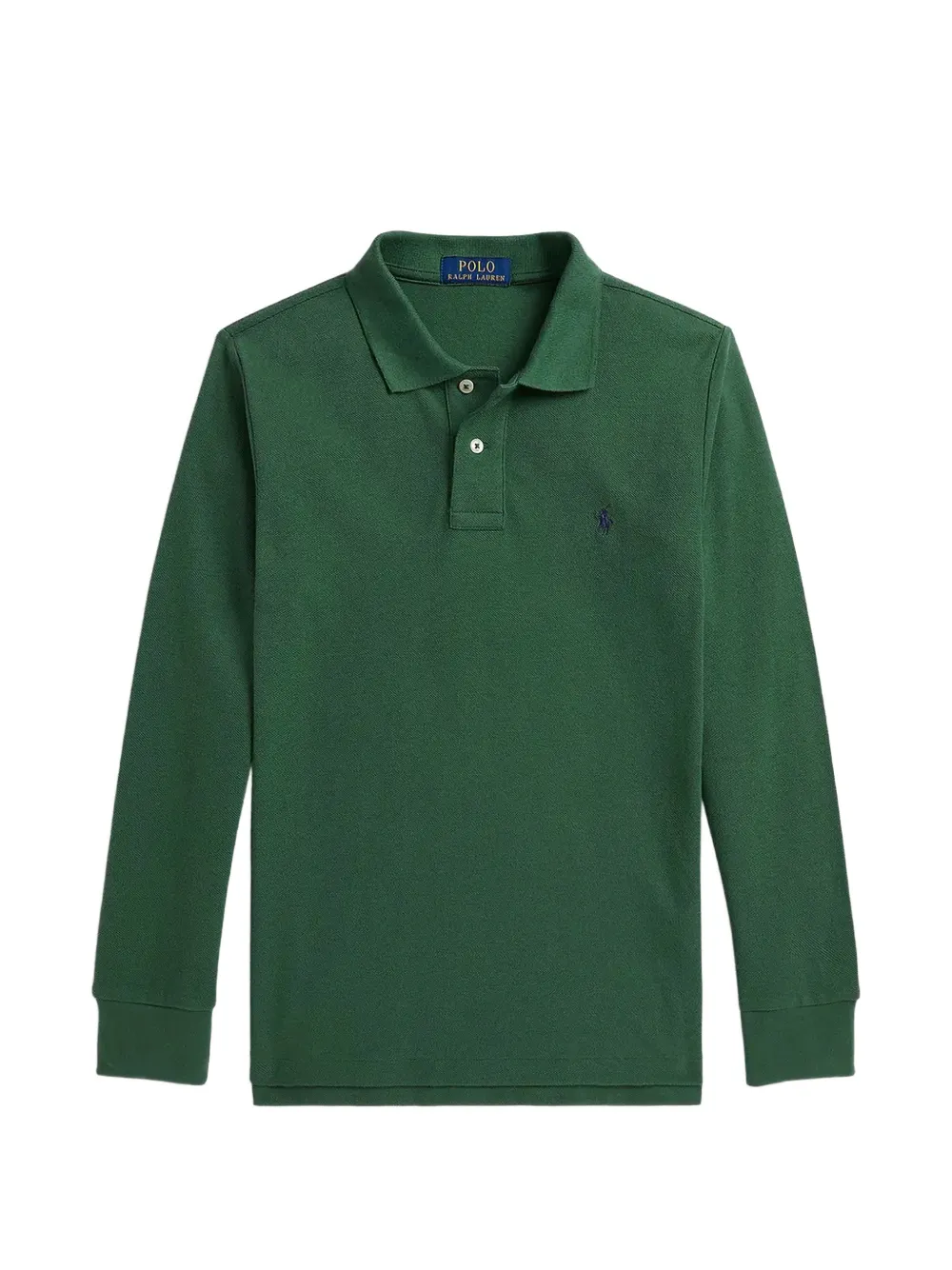 POLO RALPH LAUREN KIDS Polo a maniche lunghe in cotone - Verde