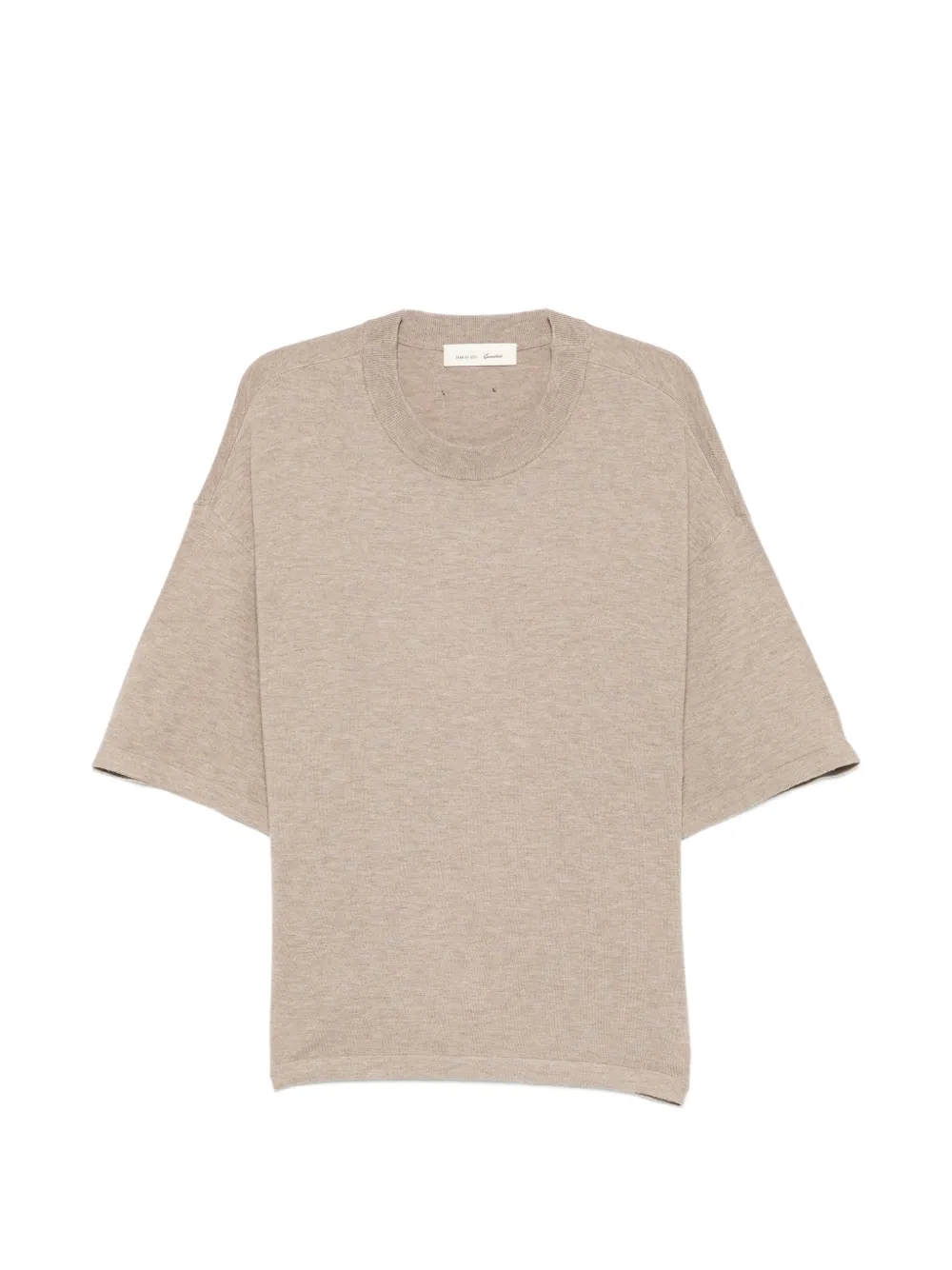 FEAR OF GOD ESSENTIALS T-shirt met logopatch en verlaagde schouders Beige