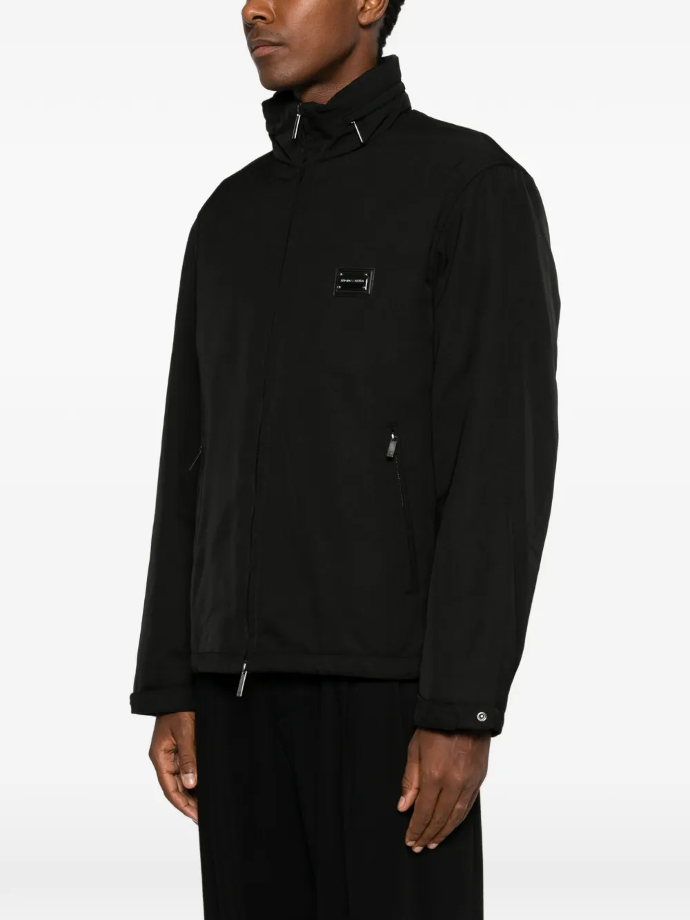 Emporio Armani Jack met logoplakkaat Zwart