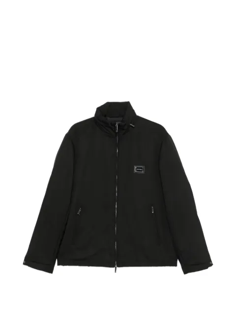 Emporio Armani logo-plaque high-neck jacket