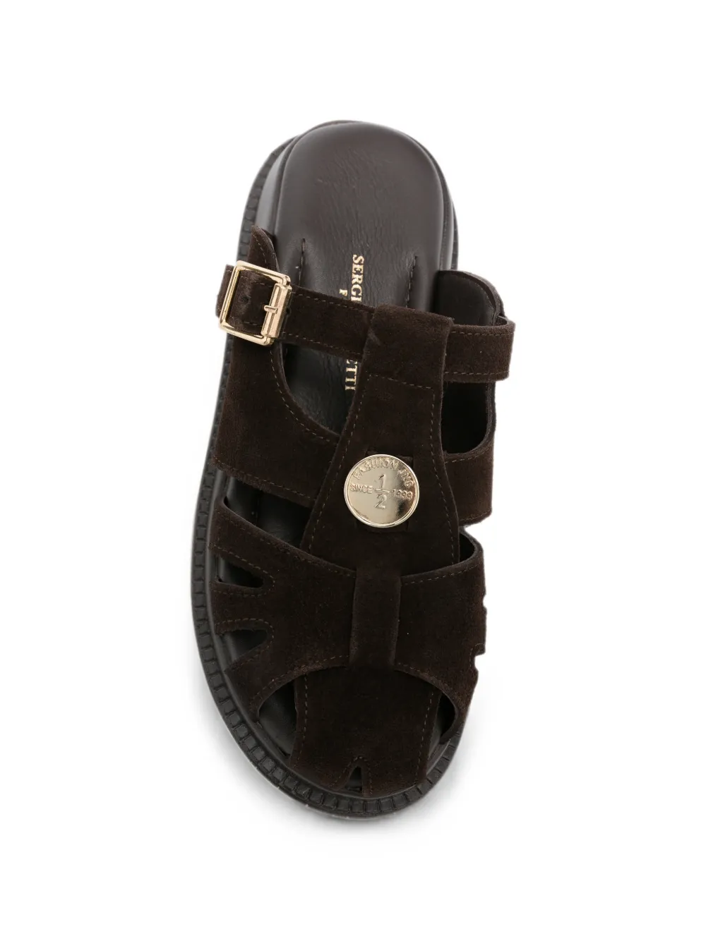 SERGIO MORETTI FIRENZE buckle-fastening cut-out sandals Bruin