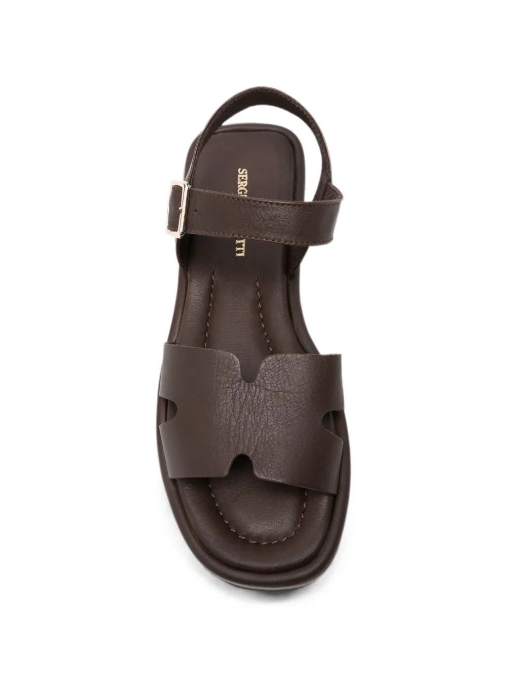 SERGIO MORETTI FIRENZE buckle-fastening leather sandals Bruin