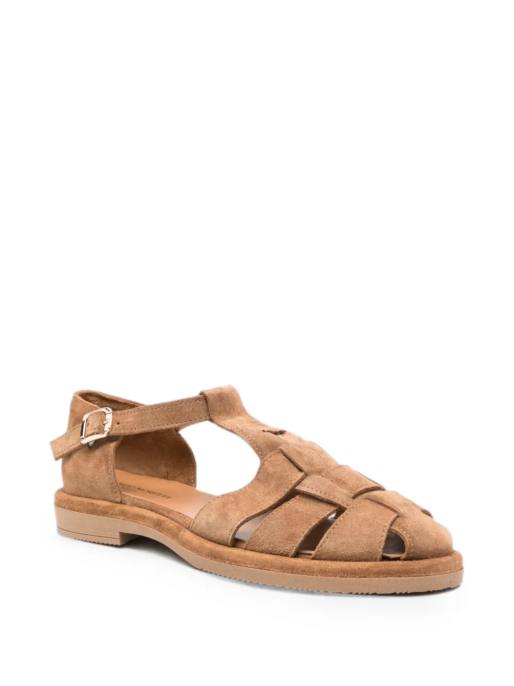 SERGIO MORETTI FIRENZE buckle-fastening cage sandals Bruin