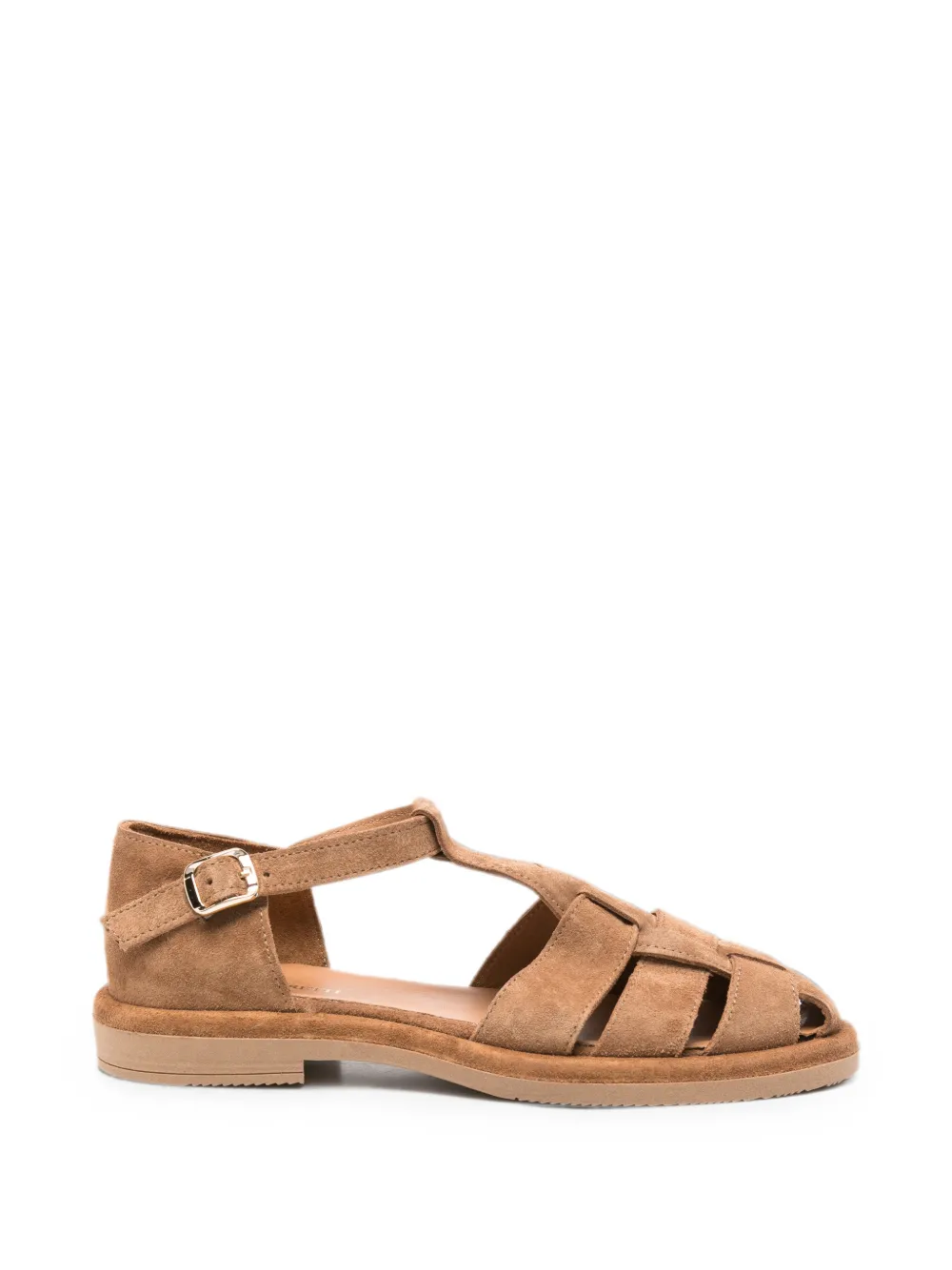 SERGIO MORETTI FIRENZE buckle-fastening cage sandals - Marrone