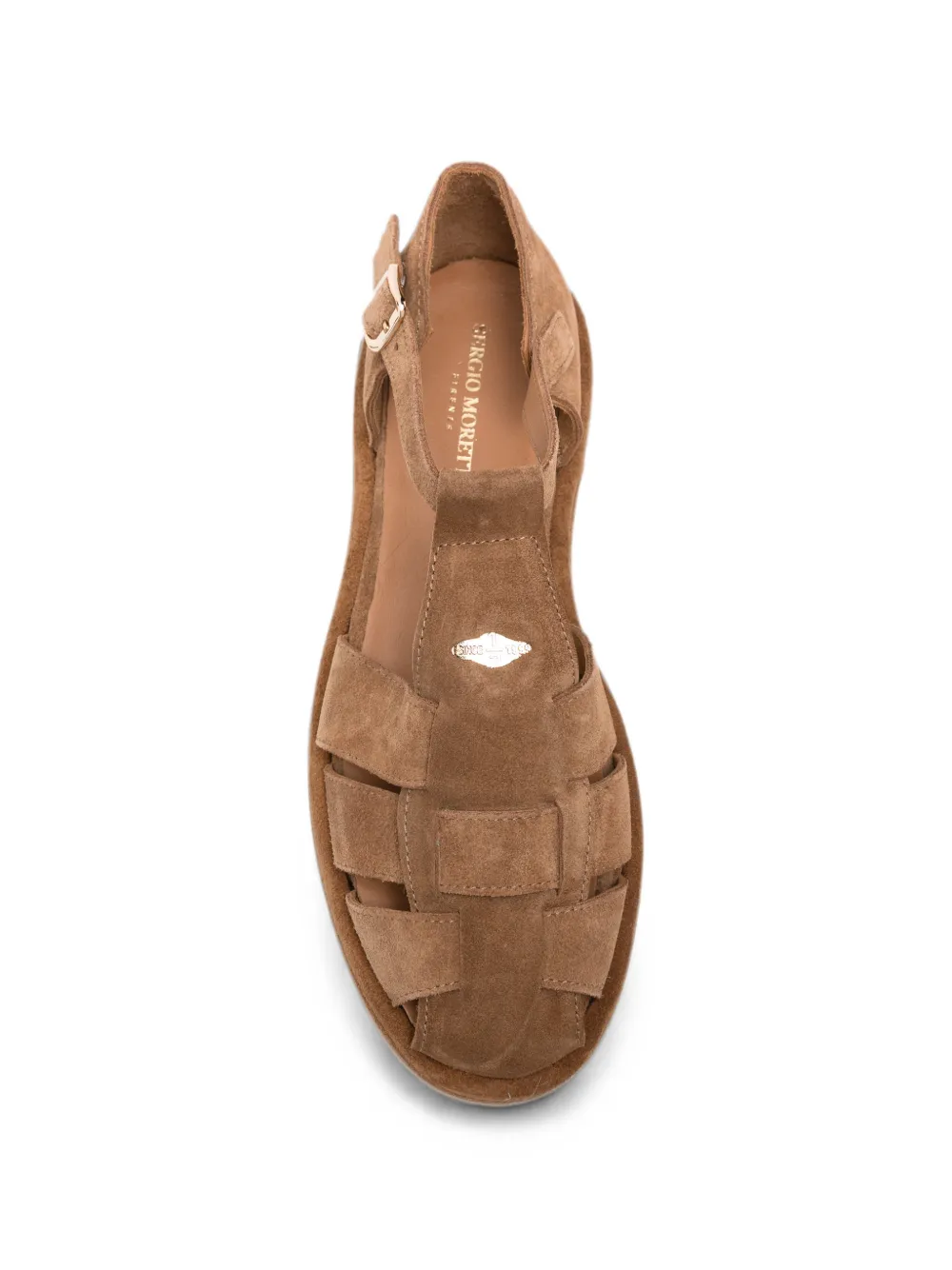 SERGIO MORETTI FIRENZE buckle-fastening cage sandals Bruin