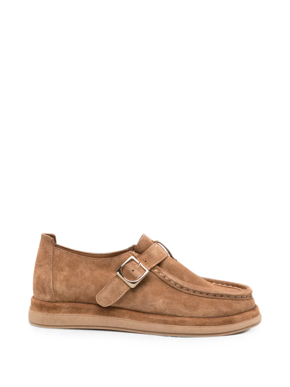 SERGIO MORETTI FIRENZE buckle-fastening suede loafers - Marrone