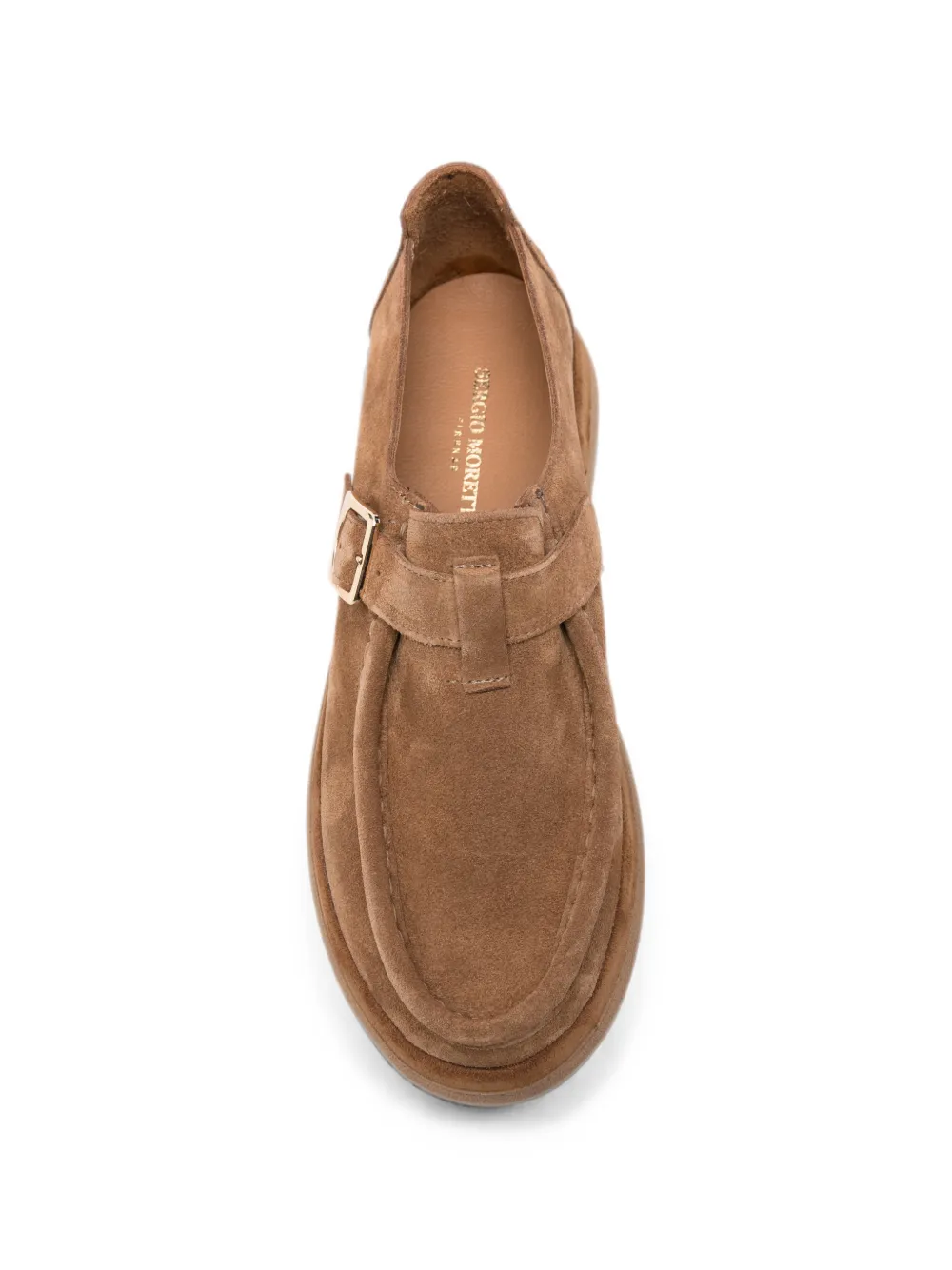 SERGIO MORETTI FIRENZE buckle-fastening suede loafers Bruin