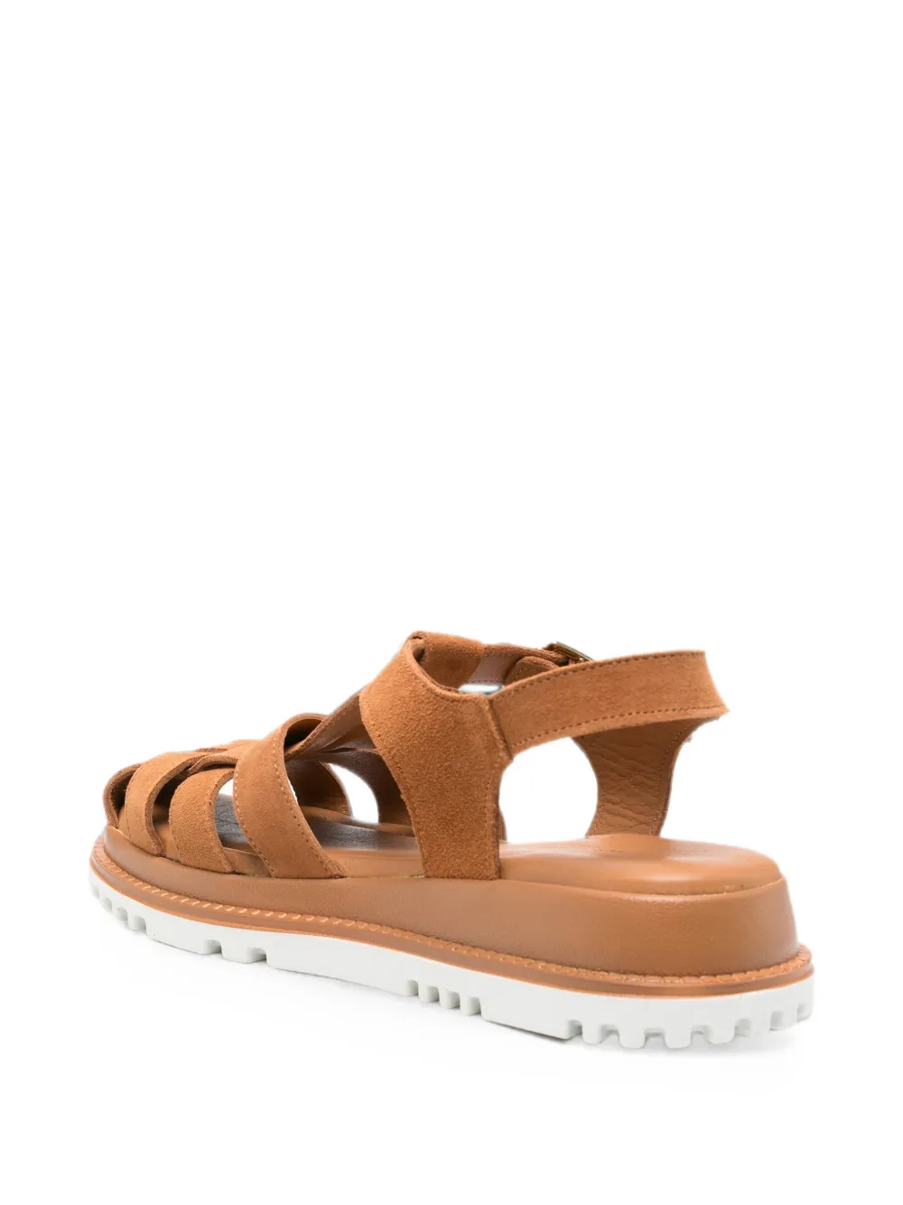 SERGIO MORETTI FIRENZE buckle-fastening leather sandals Bruin