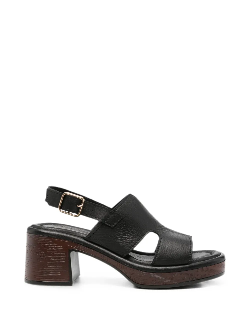 SERGIO MORETTI FIRENZE buckle-fastening platform sandals - Nero