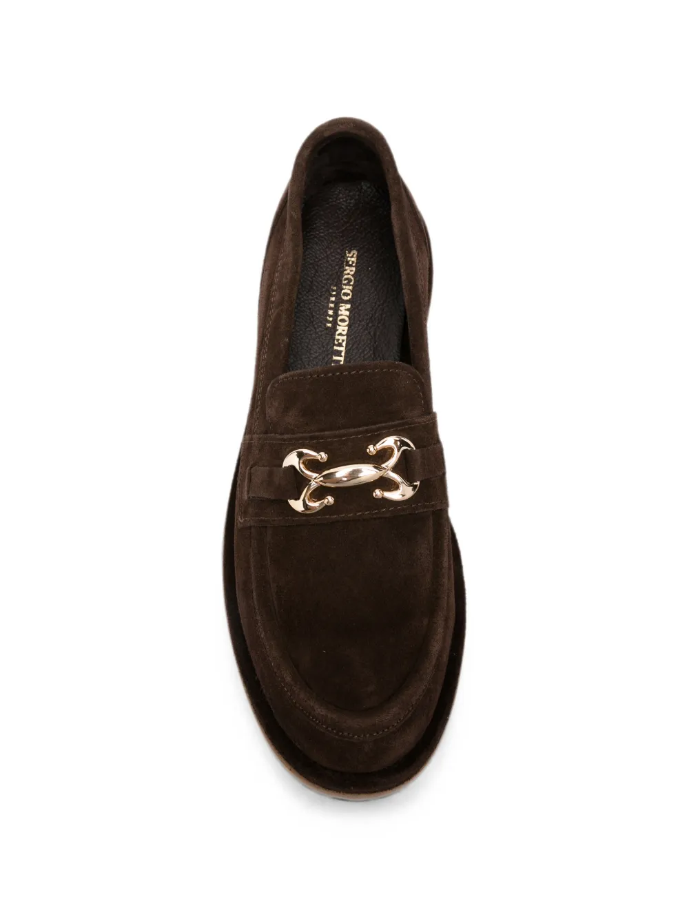 SERGIO MORETTI FIRENZE suede horsebit loafers Bruin