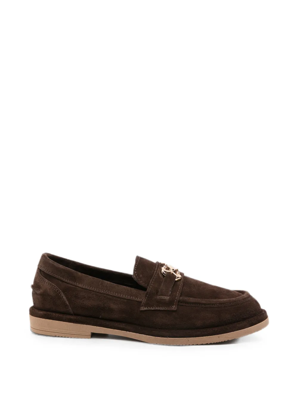 SERGIO MORETTI FIRENZE suede horsebit loafers - Marrone