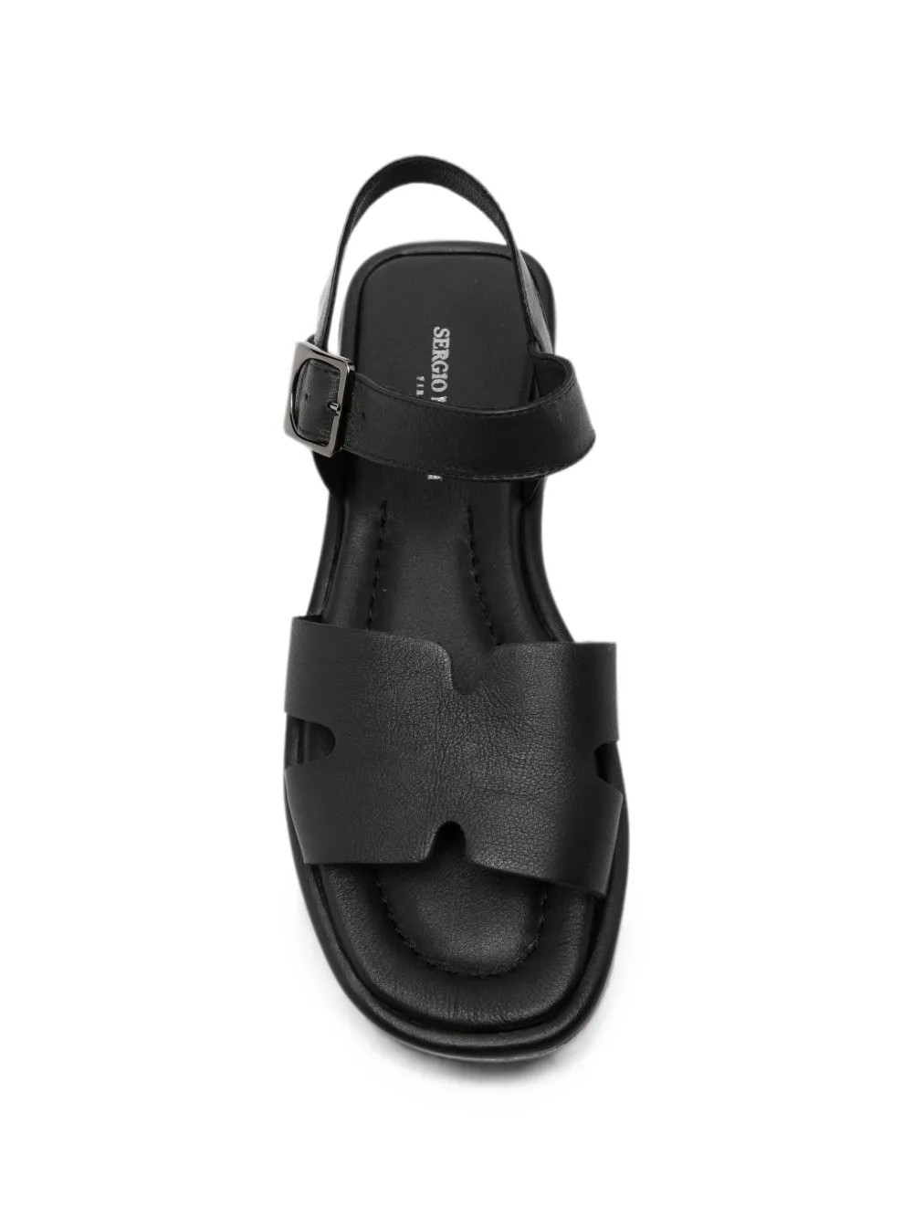 SERGIO MORETTI FIRENZE buckle-fastening leather sandals Zwart
