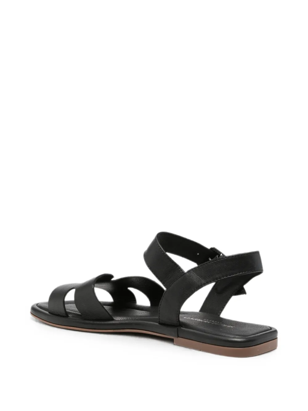 SERGIO MORETTI FIRENZE buckle-fastening leather sandals Zwart